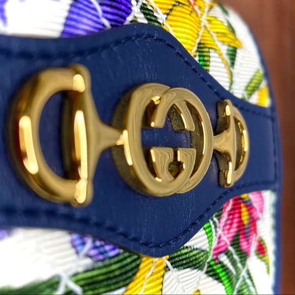 Gucci Blue Floral Quilted Bi-Fold Wallet 536353 - Picture 8 of 16